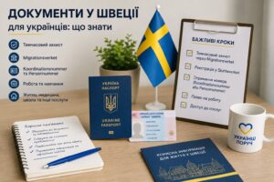 Документи у Швеції для українців, тимчасовий захист, реєстрація та важливі кроки після переїзду