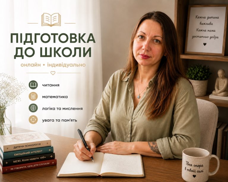 Олена Коротинська, індивідуальна підготовка дітей до школи онлайн