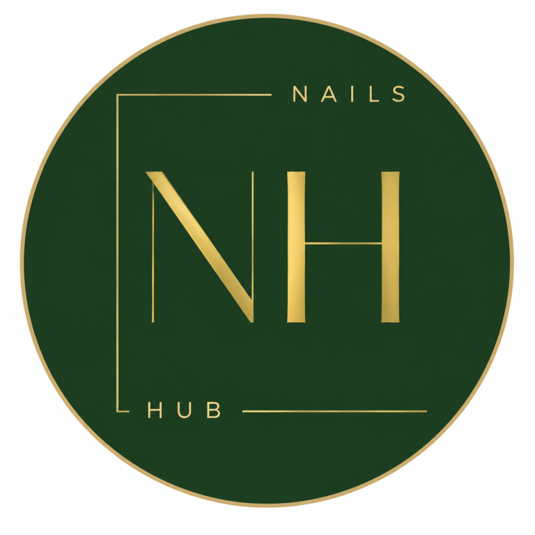 Манікюр у Копенгагені NailsHub, логотип українського салону краси