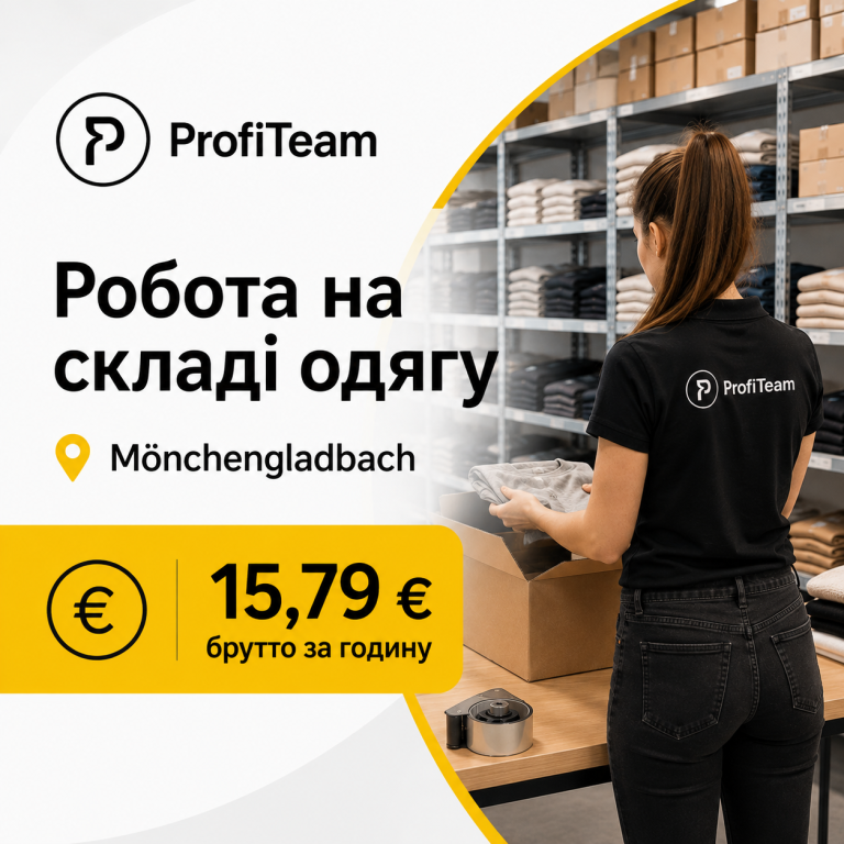 Робота на складі одягу в Mönchengladbach від ProfiTeam