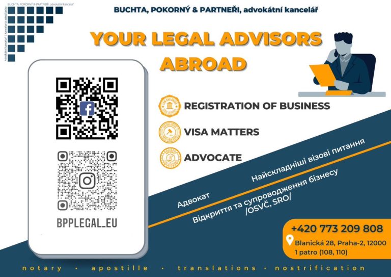 BPP Legal, адвокат у Празі українською мовою
